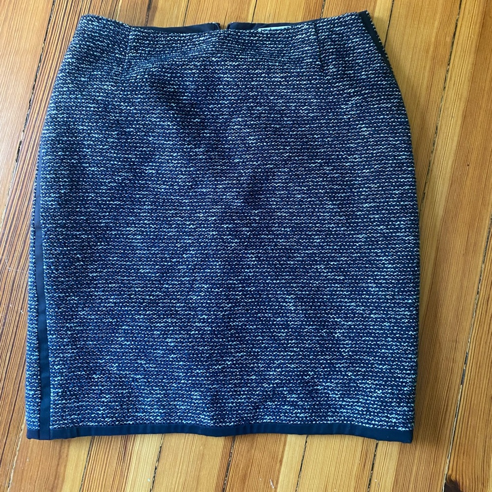 Hugo Boss Classic Navy Tweed Pencil Skirt 0 XS